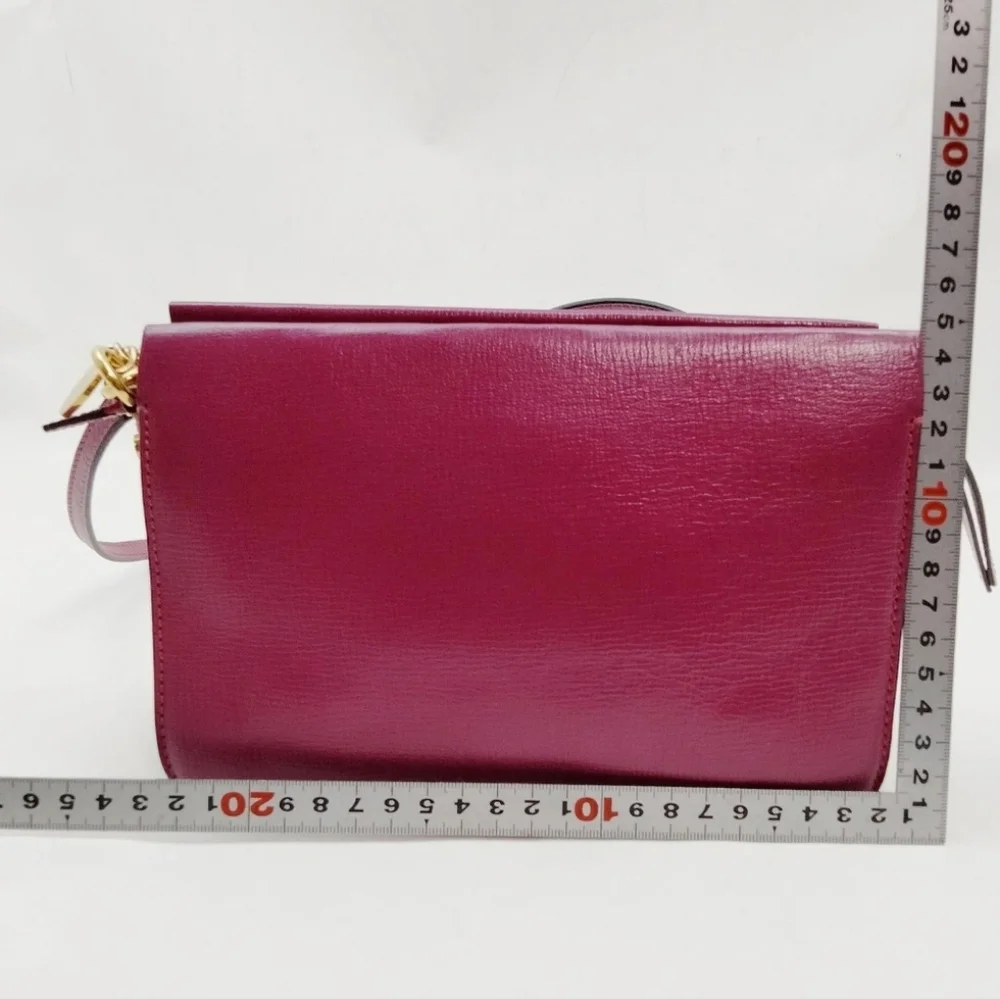 Givenchy Goatskin Suede Cross 3 Crossbody Bag Purple Chestnut - Picture 2 of 9